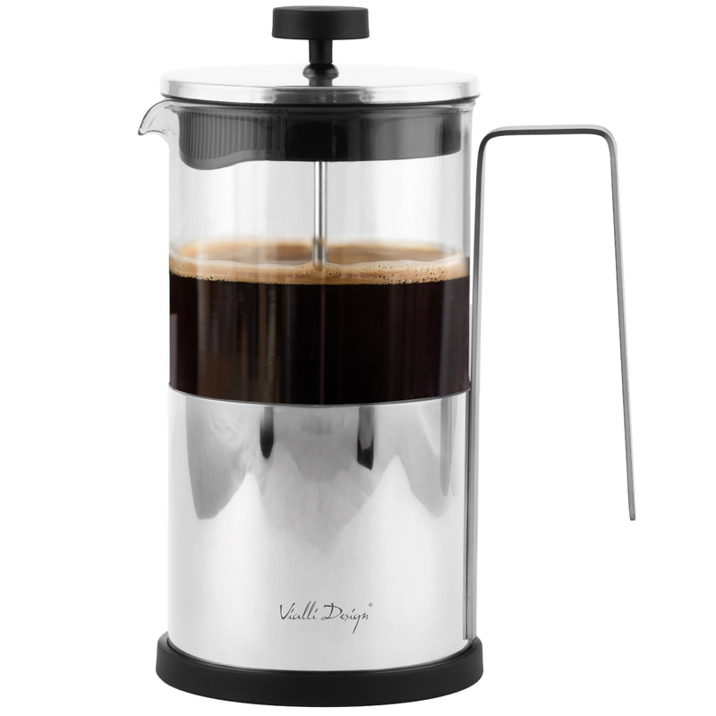 Vialli Design - Zaparzacz do kawy i herbaty 1000 ml Diamante srebrny 0