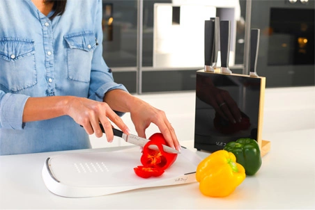 Vialli Design - Zestaw 5 kutych noży w bloku FINO czarny