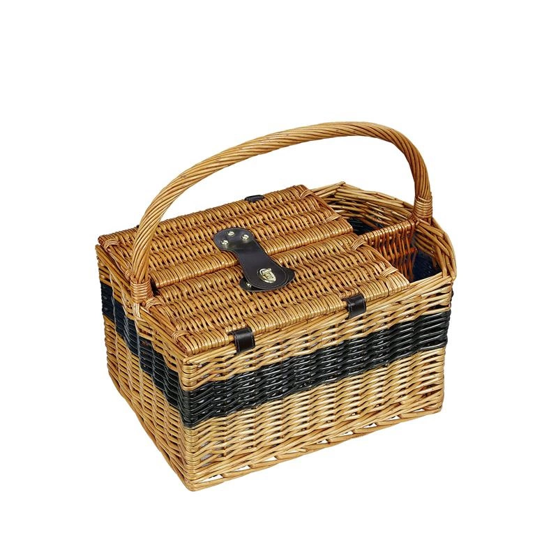 Cilio - wiklinowy kosz piknikowy Cernobbio z wyposażeniem 2 osoby