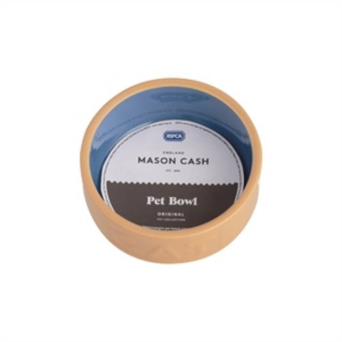 Mason Cash - Miska dla kota, 13 cm, beż-nieb. PetWare