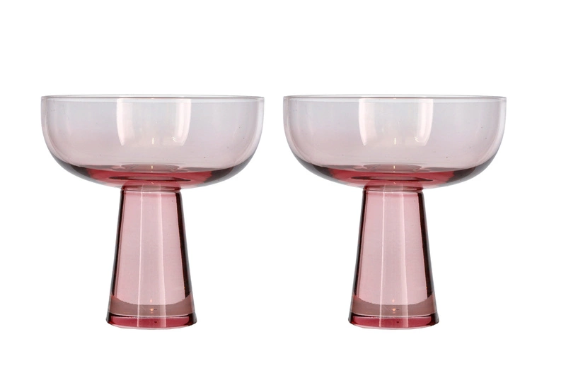 Bitz - Zestaw 2 sztuk kieliszków do szampana Statue Pink