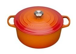 Le Creuset - brytfanna żeliwna emaliowana Signature okrągła 28 cm 6,7 l płomienna