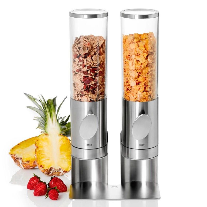 AdHoc - Zestaw dyspenserów do płatków z podstawką DEPOSITO DUO