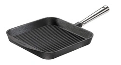 Skeppshult - PROFESSIONAL Patelnia grillowa ze stalową rączką - 25 cm, czarny