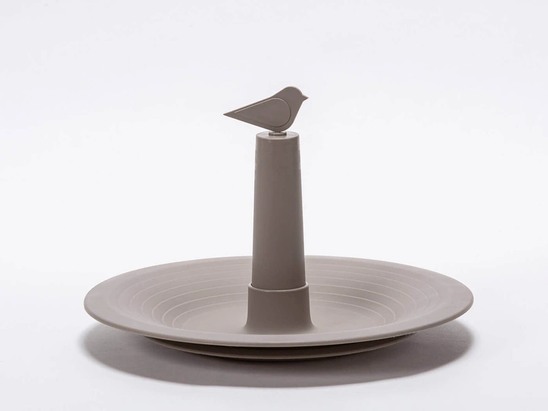 Urbalive - FINCH Karmnik dla ptaków 32 cm, jasnoszary