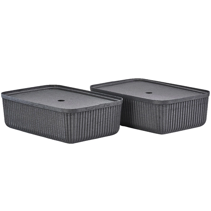 Zone Denmark - Pudełka do przechowywania 2 szt. Pulp 48x32x15 cm Black