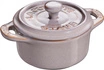 Staub - 4x Mini Cocotte okrągły 10 cm, antyczny grafitowy