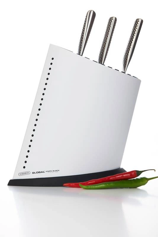 Global - Blok na 9 noży w kształcie żaglowca – biały