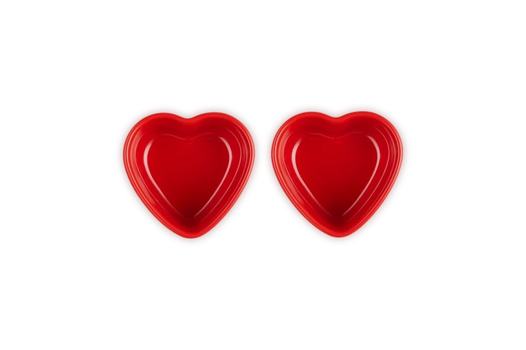 Le Creuset - Zestaw 2 Foremek Serce 300 ml Wiśniowy