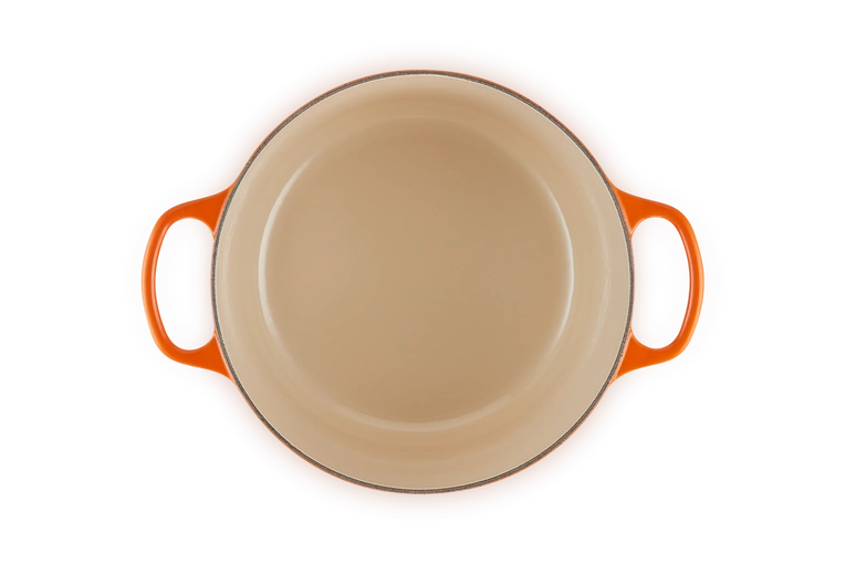 Le Creuset - garnek żeliwny emaliowany Signature okrągła 24 cm 5 l Płomienny