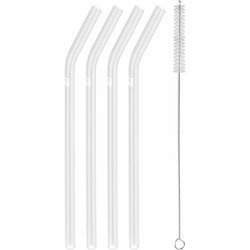 Zwilling - zestaw 4 słomek zakrzywionych białe Sorrento