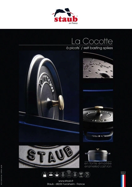 Staub - brytfanna żeliwna czarna 8,0 l 37 cm