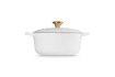 Le Creuset - garnek żeliwny Signature 20 cm 2,4 l biały