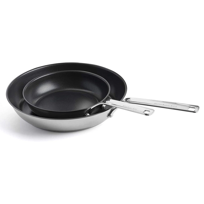 KitchenAid - Patelnie stalowe z powłoką 20 + 28 cm