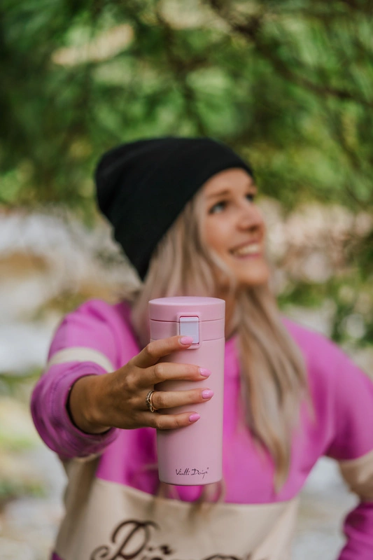 Vialli Design - Kubek termiczny 400ml FUORI różowy