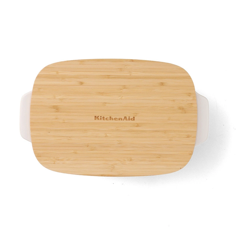 KitchenAid - ceramiczna brytfanna z przykrywką L - Almond Cream