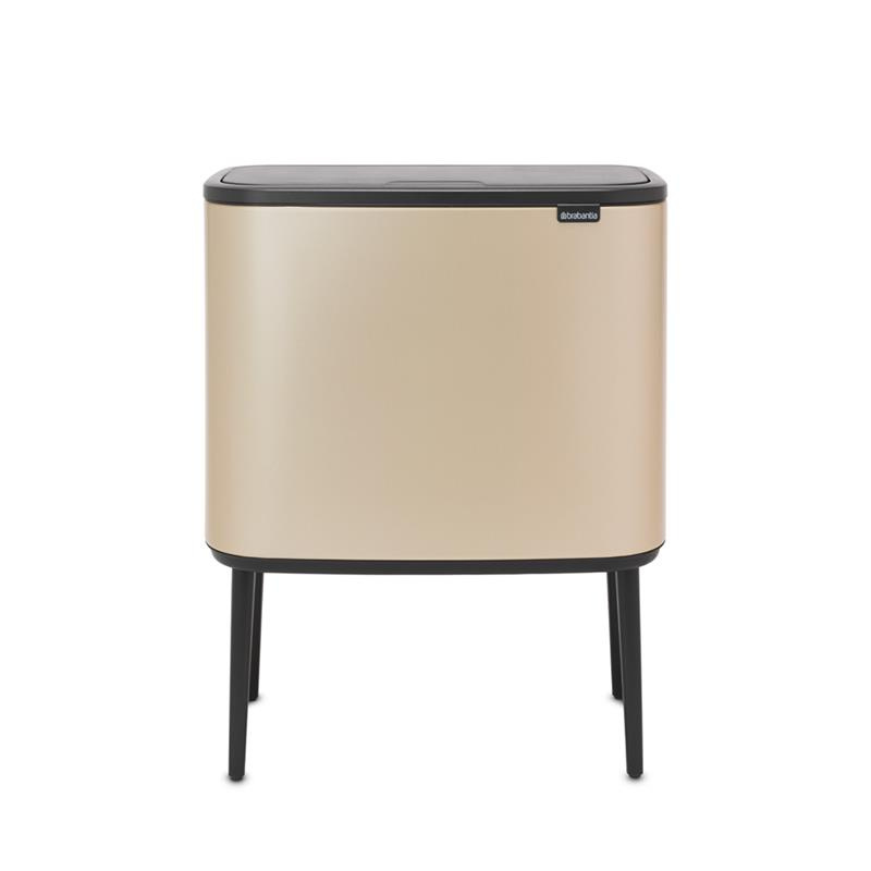 Brabantia - Kosz na śmieci Touch Bin Bo 11L+23L Szampański