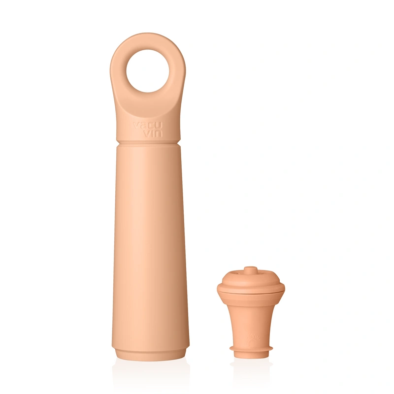VacuVin - Zestaw do próżniowego zamykania wina (pompka próżniowa + 1 korek) Wine Saver Loop Terra