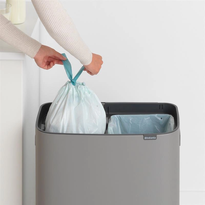 Brabantia - kosz na śmieci Bo Touch Bin 60L (2 x 30) mineralny betonowy