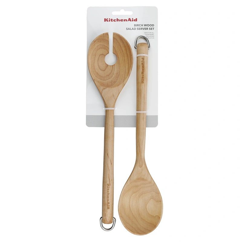KitchenAid Culinary Tools - drewniane sztućce do sałaty CORELINE Birch
