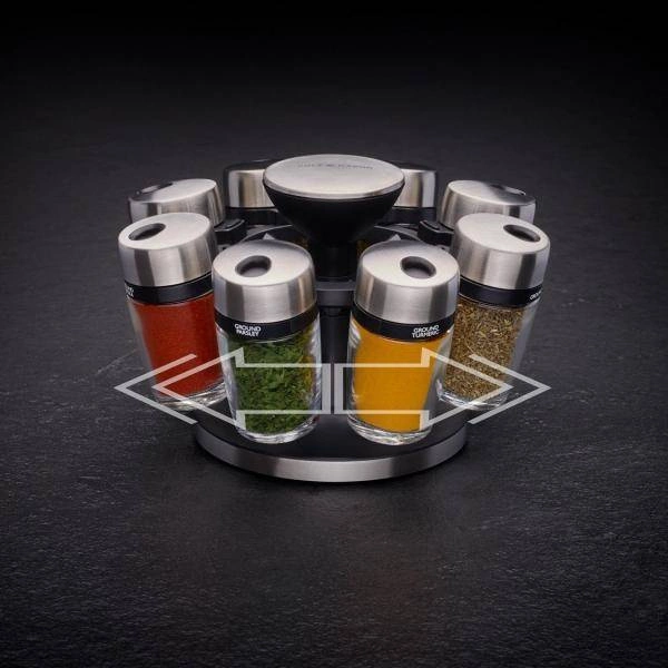 Cole & Mason - Przyprawnik- karuzela Premium z 8 przyprawami -