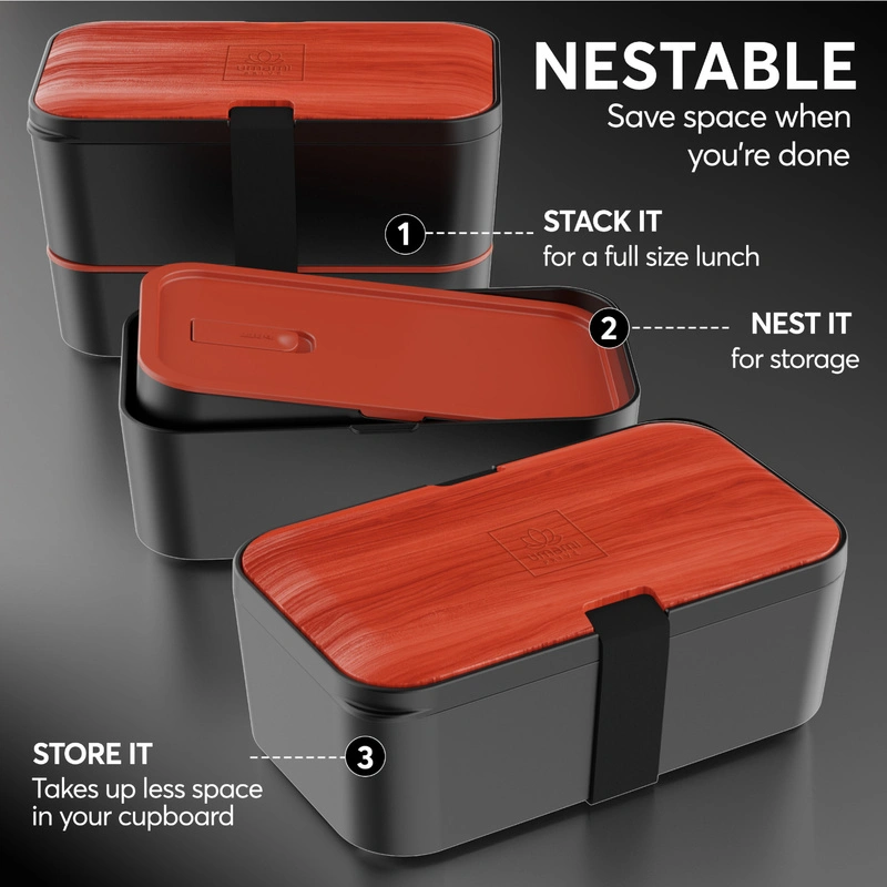 VACU VIN - Lunchbox Nestable - Rosewood Black - 1500ml