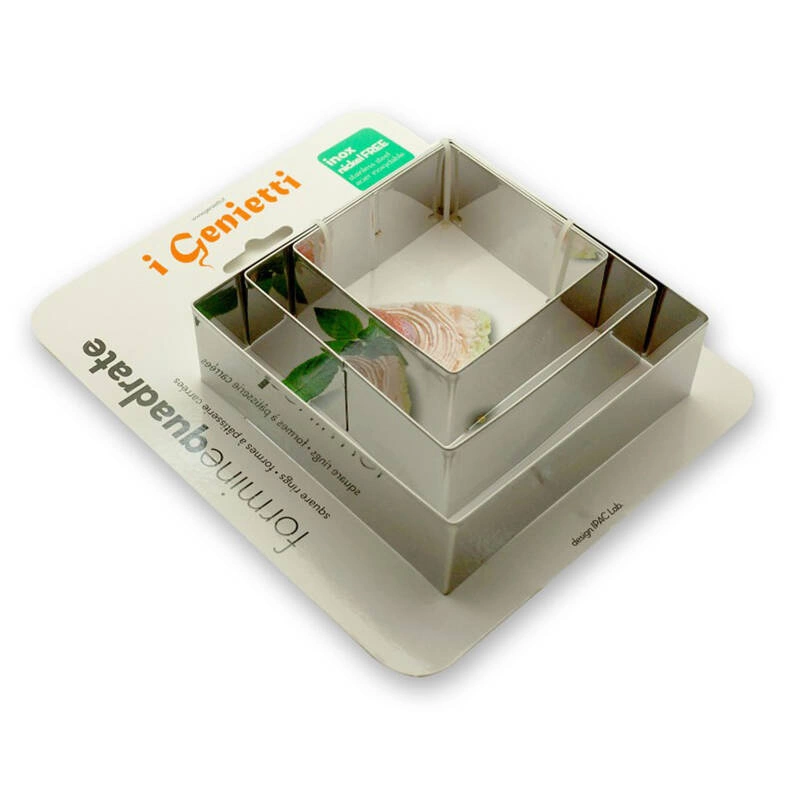 i Genietti - Zestaw 3 foremek do ciastek w kształcie kwadratów