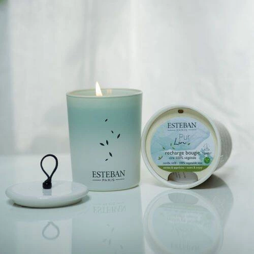 Esteban - Świeca zapachowa dekoracyjna 180g Pur Lin