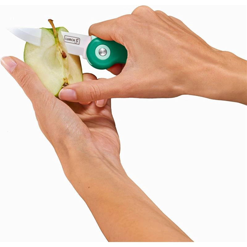 Lurch - składany nóż piknikowy, ceramiczny, 19 cm, zielony