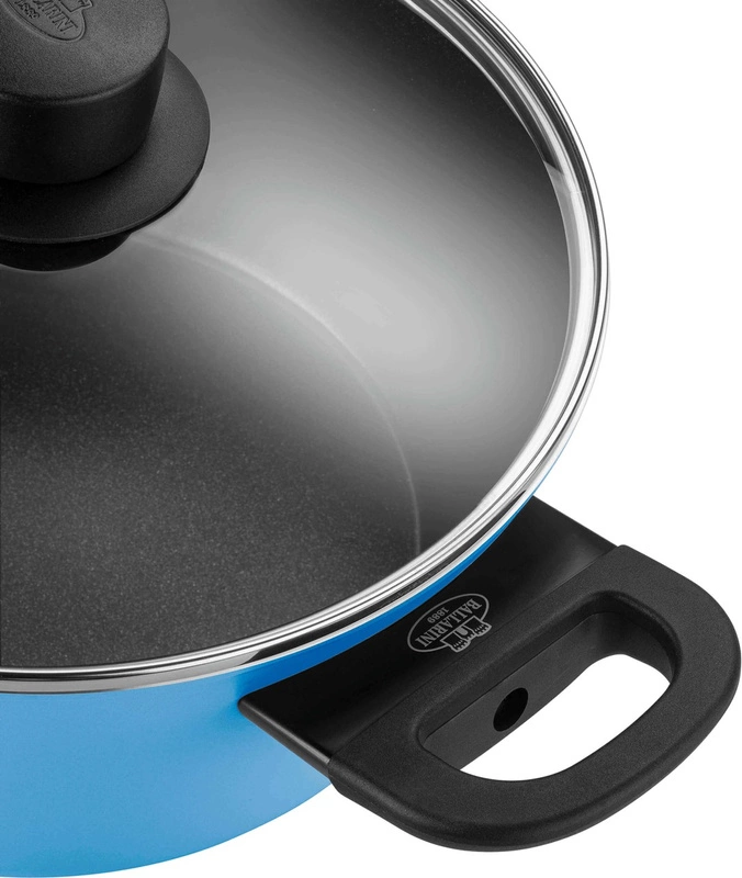 Ballarini - Garnek indukcyjny z pokrywką Caprera - 24 cm, Niebieski