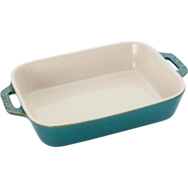 Staub - trzy formy do zapiekania antyczny turkusowy Cooking
