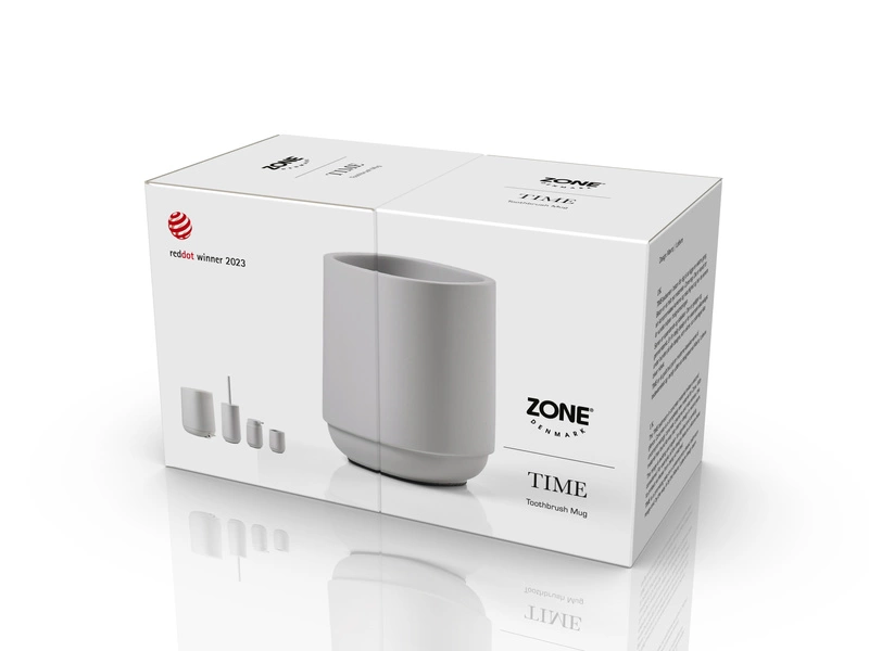 Zone Denmark - Kubek na szczoteczki do zębów Time Soft Grey