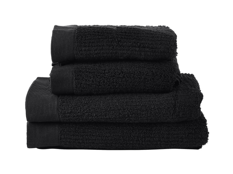 Zone Denmark - Zestaw ręczników łazienkowych 4 sztuki Classic Black