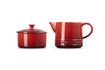Le Creuset - cukierniczka i mlecznik wiśniowy