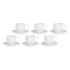 La Porcellana Bianca - zestaw 6 filiżanek do kawy ze spodkiem 85 ml Momenti