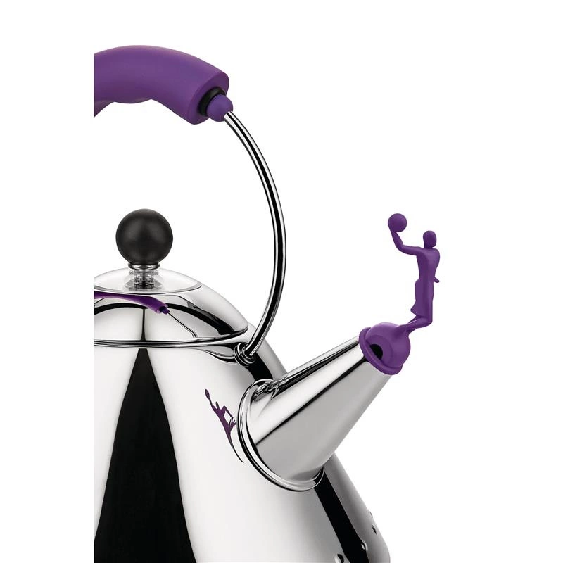 Alessi - czajnik z gwizdkiem, koszykarz, fioletowa rączka 9093