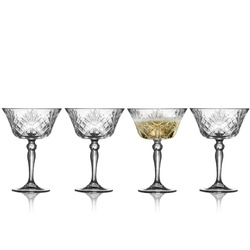 Lyngby Glas - Kieliszki do szampana ze szkła kryształowego Melodia 260 ml 4 sztuki