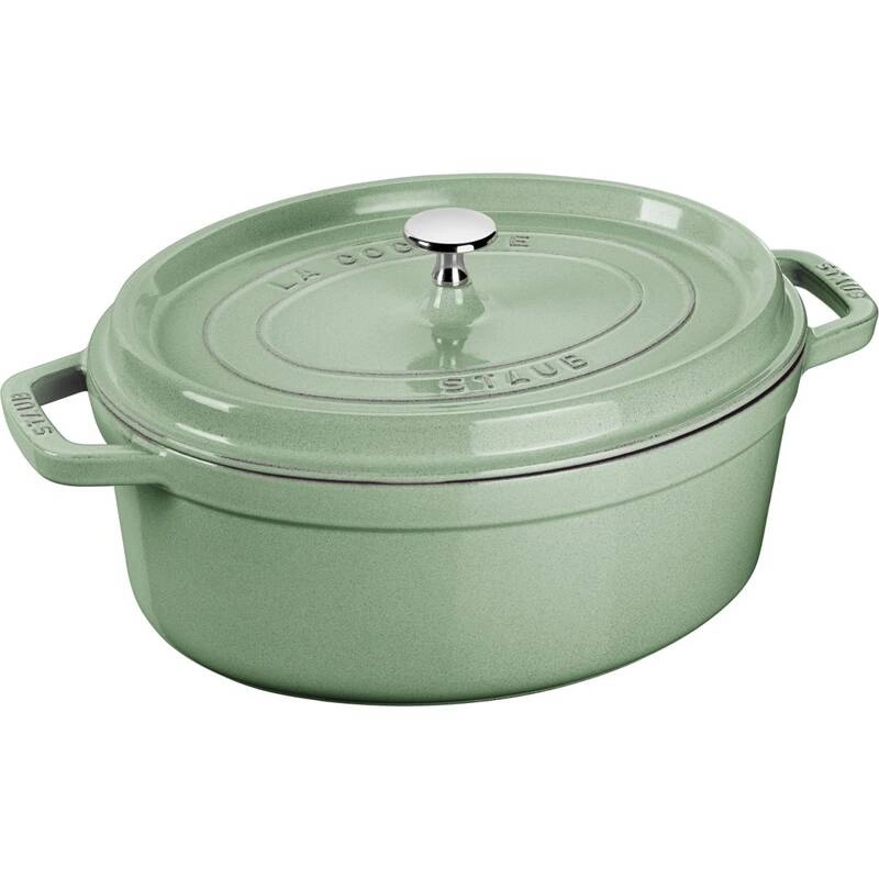 Staub - garnek żeliwny owalny 5,5 l miętowy La Cocotte 31 cm