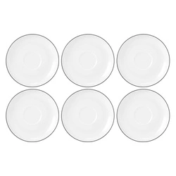 Seltmann - LIDO BLACK LINE Zestaw 6 spodków 14.5 cm