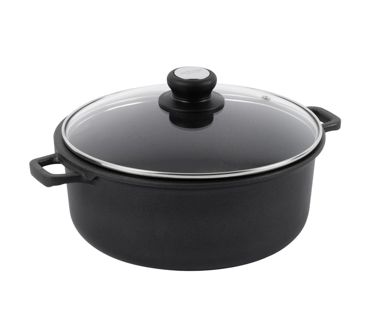 de Buyer - Garnek niski ze szklaną pokrywą Choc Extreme śr. 28 cm