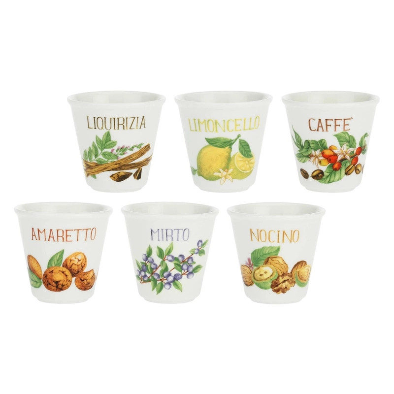 La Porcellana Bianca - zestaw 6 kieliszków Liquorelli