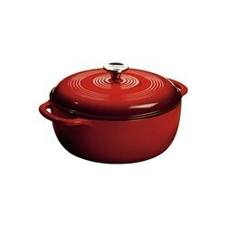 Lodge - Garnek żeliwny emaliowany - czerwony 5,6L