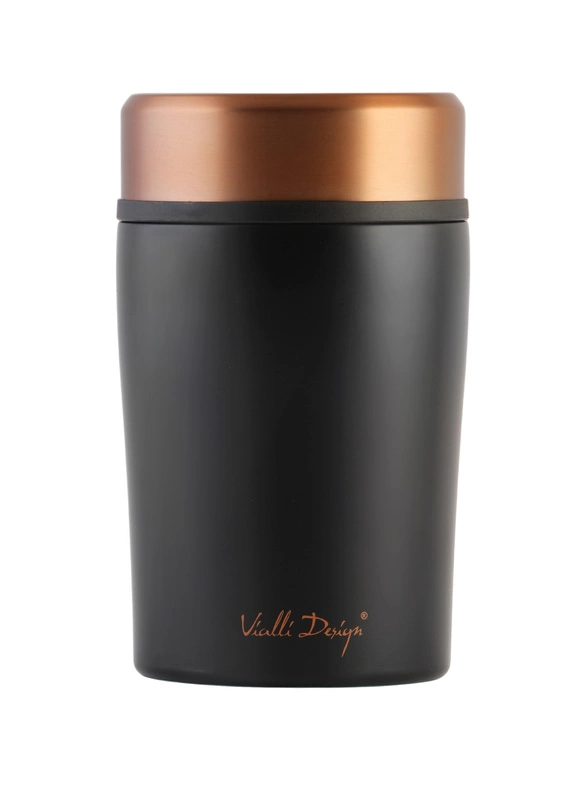 Vialli Design - Termos obiadowy 500ml FUORI czarny Rose Gold