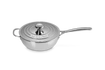 Le Creuset - 3-ply Plus Patelnia Sautè z Pokrywką i Uchwytem Stal Nierdzewna Nieprzywierająca 24 cm