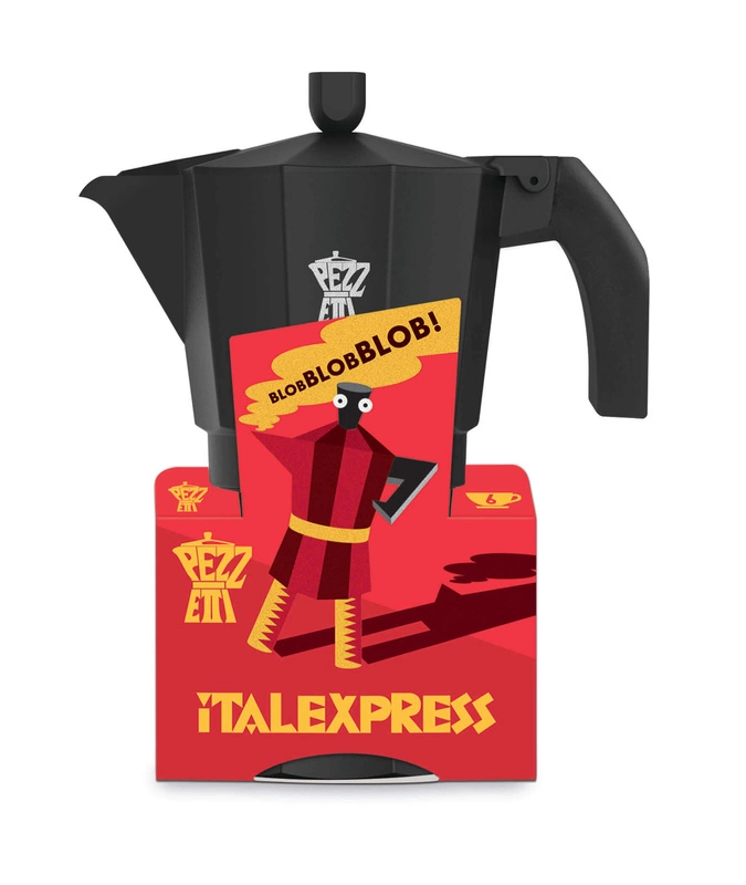 Pezzetti - ITALEXPRESS Emaliowana kawiarka (1 filiżanka) - Czarny