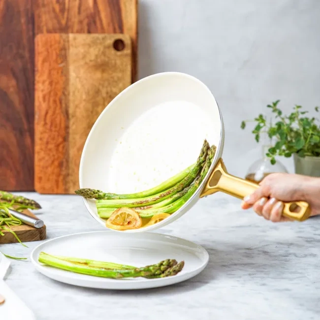 GreenPan - zestaw garnków i patelni Padova Reserve kremowo-biały 10 el.