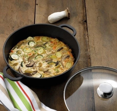 Kela - Naczynie okrągłe 5l +szklana pokrywka Kerros