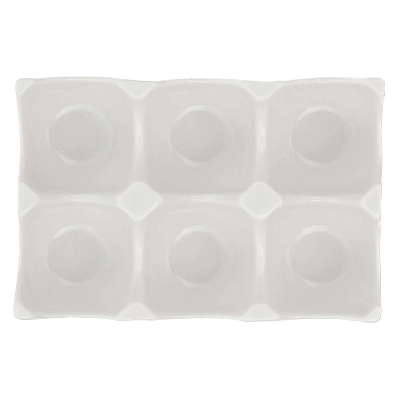 La Porcellana Bianca - tacka na 6 jajek Uova