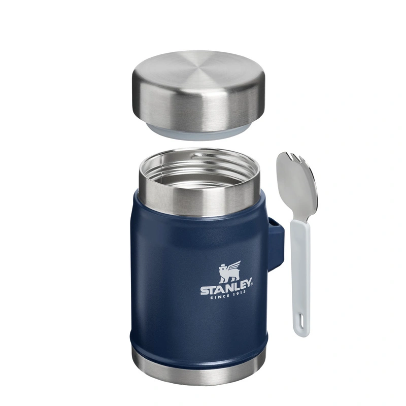 Stanley - Termos obiadowy ze sztućcem Navy Blue 0,4 L granatowy