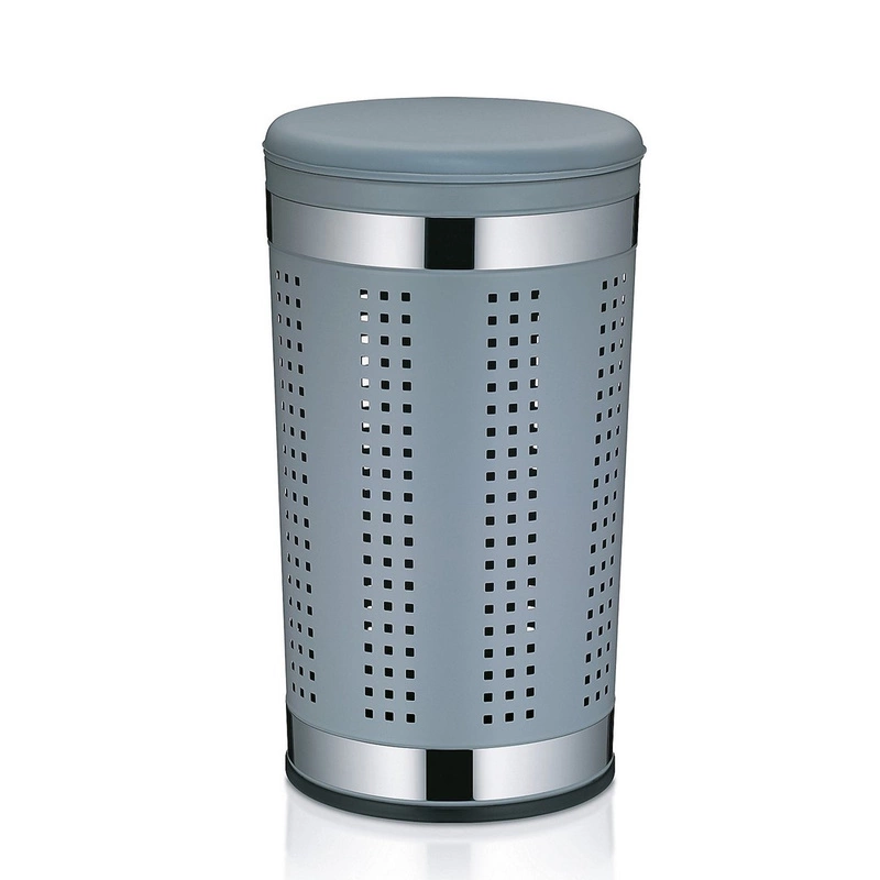 Kela - Kosz na pranie z siedziskiem szary Sevilla